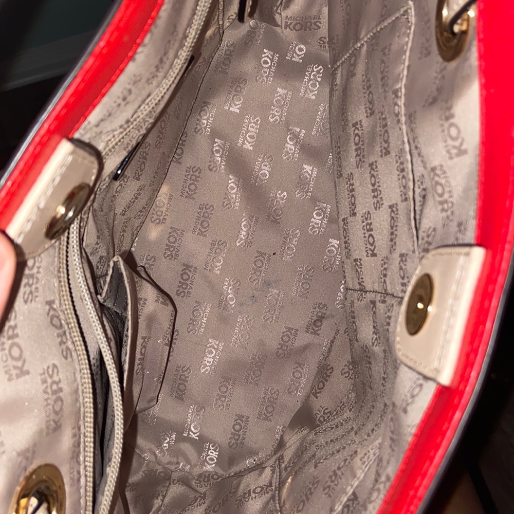 Red womens Michael Kors purse